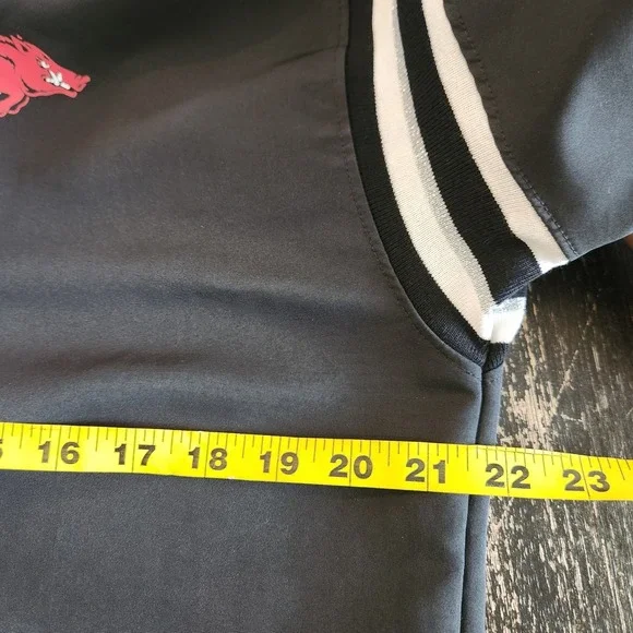 VICTORIAS SECRET PINK ARKANSAS RAZORBACKS WINDBREAKER HOODIE XS Black - Picture 8 of 11